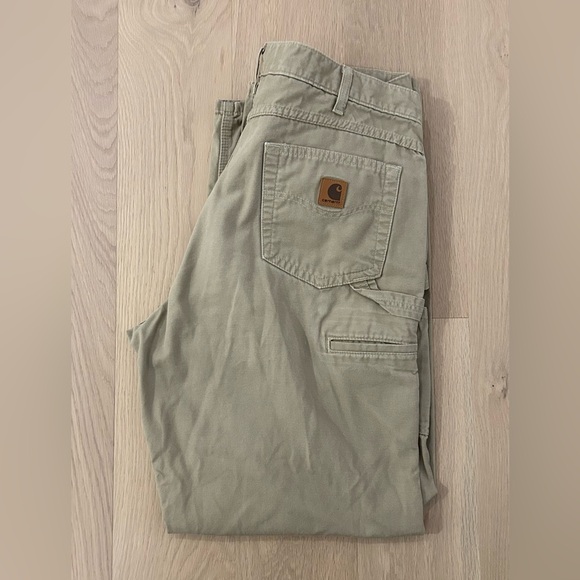 Carhartt Other - Carhartt B159 GKH Loose Fit Canvas Carpenter Khaki Work Pants - Size 38x34